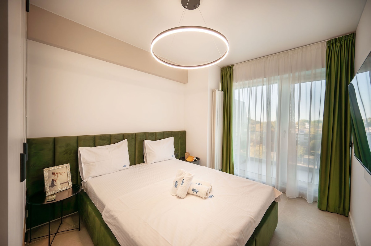 Green Serenity Ap in Odyssey Pools Spa n Parking — Apartament — închiriere de vacanță în Alezzi Odyssey, Mamaia Nord, Constanța, România — fotografia 5 a proprietății | Aqua Vista Rentals