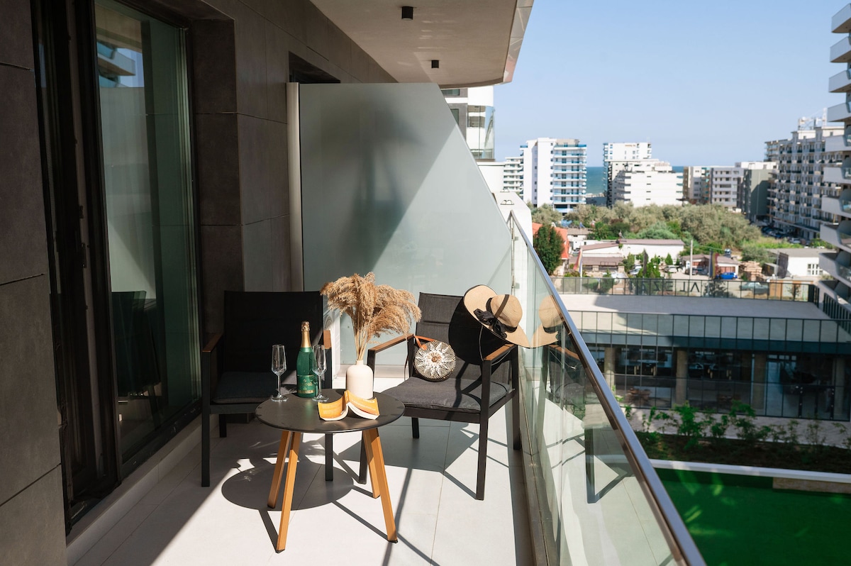 La Bella Apartment in Odyssey Spa Pools Parking — Apartment — vacation rental at Alezzi Odyssey, Mamaia Nord, Constanța, Romania — property photo 2 | Aqua Vista Rentals
