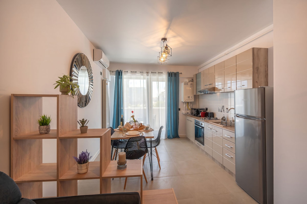 Mara Sunset Apartment in Odyssey spa and pools — Apartament — închiriere de vacanță în Alezzi Odyssey, Mamaia Nord, Constanța, România — fotografia 5 a proprietății | Aqua Vista Rentals