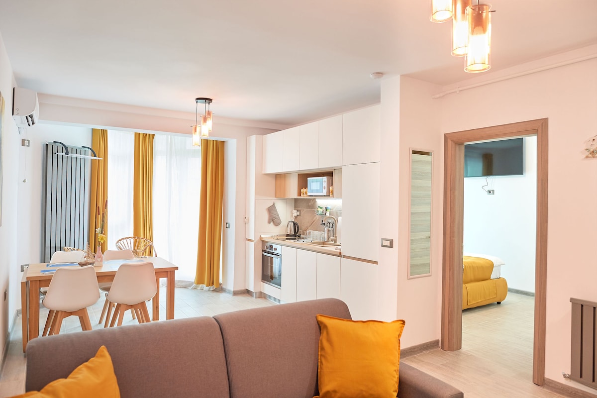 Opal Luxury Apartment 92 Spa n Pool Beach resort — Apartament — închiriere de vacanță în Alezzi Beach Resort, Mamaia Nord, Constanța, România — fotografia 5 a proprietății | Aqua Vista Rentals