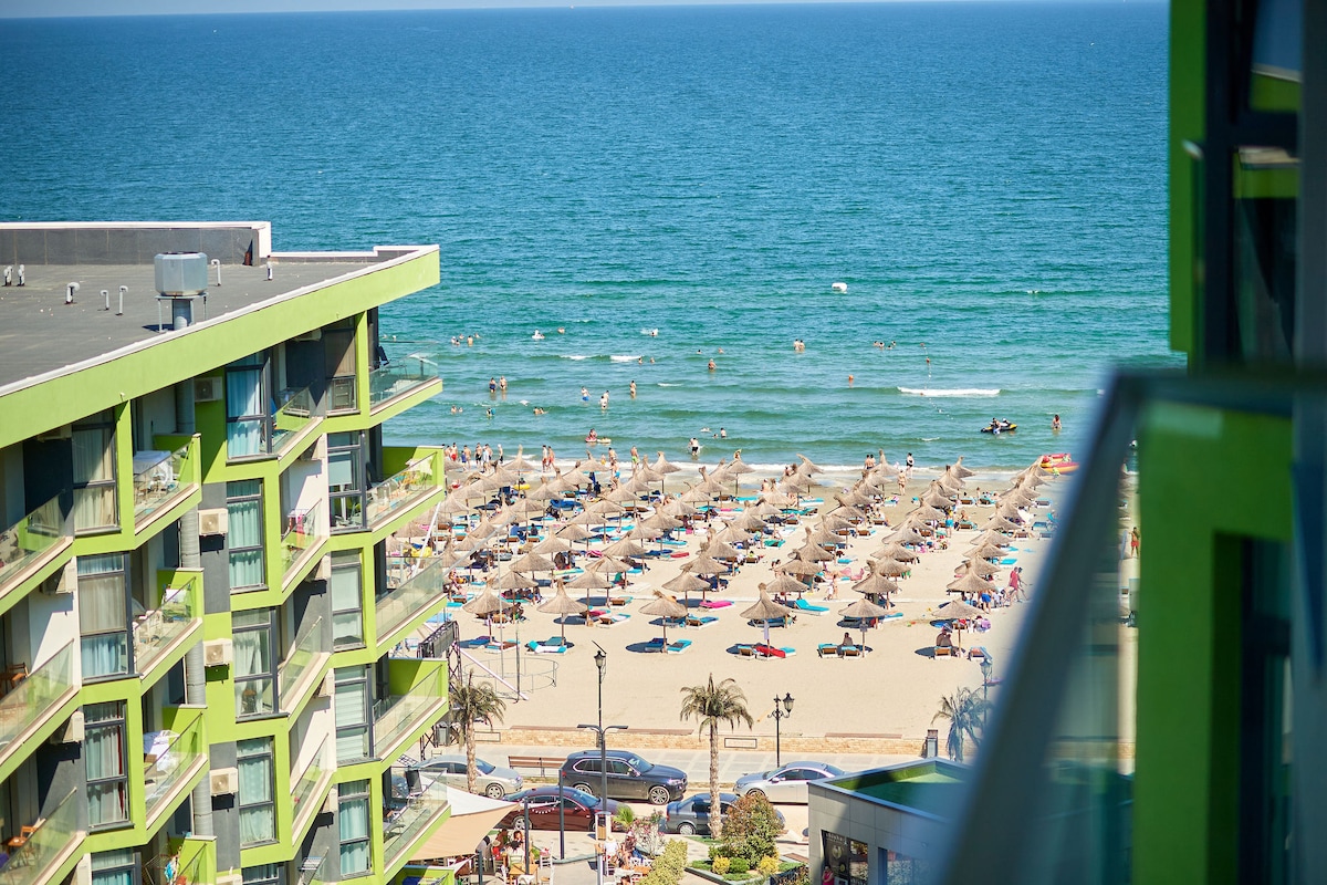 Meraki Luxury Apartment Spa n Pool Beach resort — Apartament — închiriere de vacanță cu vedere la mare în Alezzi Beach Resort, Mamaia Nord, Constanța, România — fotografia 8 a proprietății | Aqua Vista Rentals