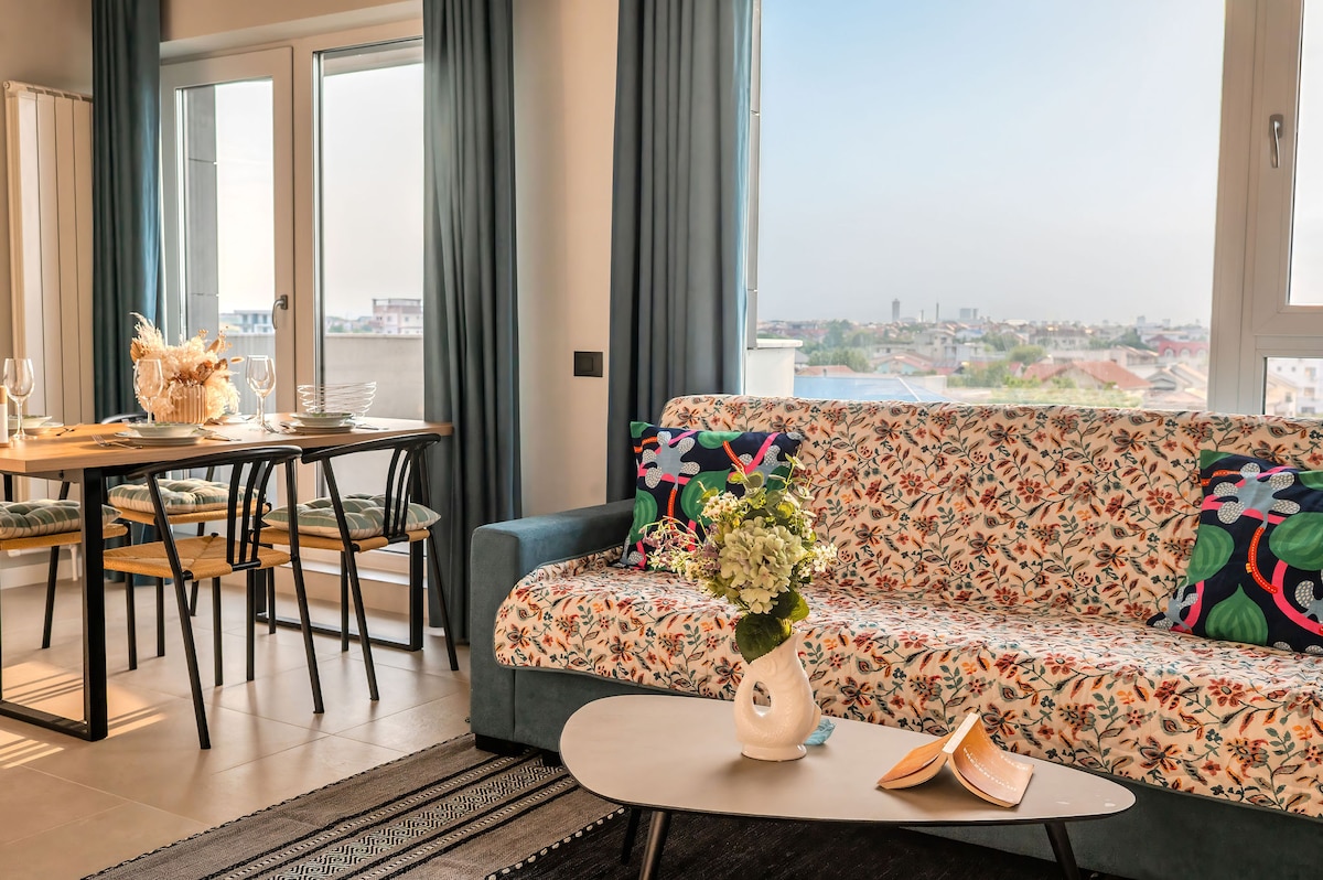Sunset Breeze apt in Odyssey Spa Pools Resort — Apartament — închiriere de vacanță în Alezzi Odyssey, Mamaia Nord, Constanța, România — fotografia 7 a proprietății | Aqua Vista Rentals