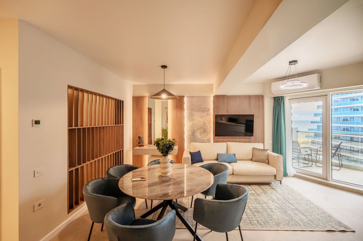 AC-810-Acove Collection (79 SQM. 2BD Studio Sea View) — Studio — închiriere de vacanță cu vedere la mare în Aqua Cullinan Resort & SPA, Mamaia Nord, Constanța, România — fotografia principală a proprietății | Aqua Vista Rentals
