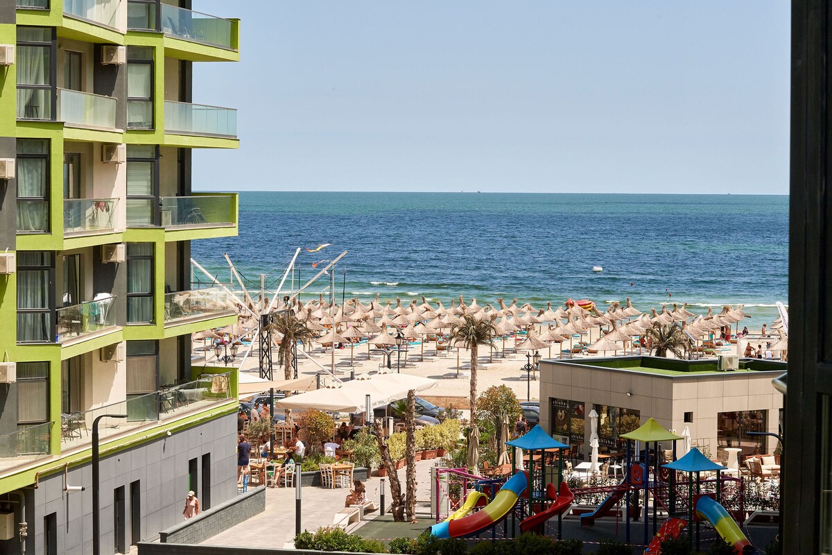 Regatta Sea View Apartment Spa n Pool Beach resort — Apartament — închiriere de vacanță cu vedere la mare în Alezzi Beach Resort, Mamaia Nord, Constanța, România — fotografia 4 a proprietății | Aqua Vista Rentals