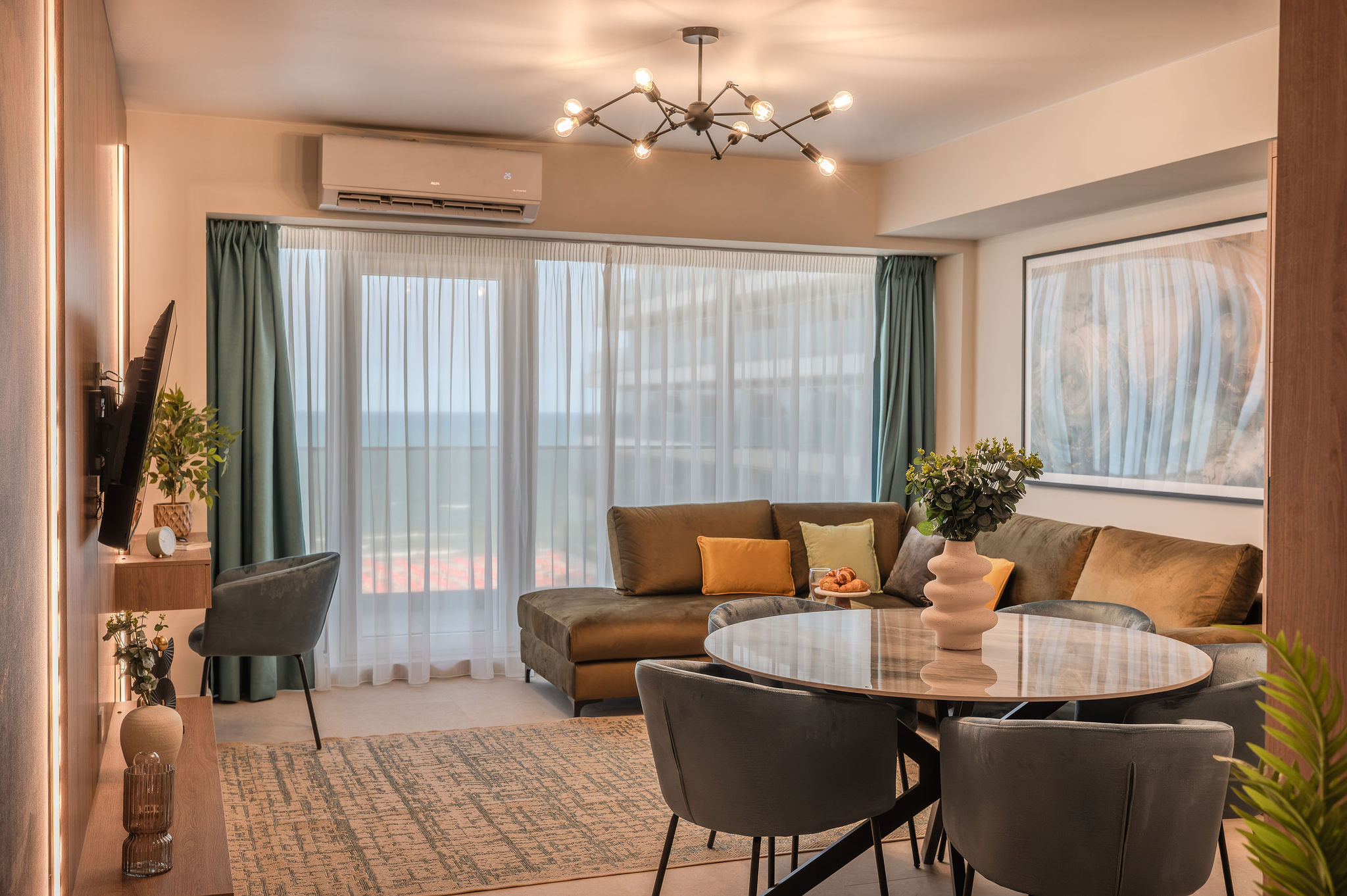 AC-430-Ghost Collection (145 SQM 2BD Sea View Premium) — Apartament — închiriere de vacanță cu vedere la mare în Aqua Cullinan Resort & SPA, Mamaia Nord, Constanța, România — fotografia 7 a proprietății | Aqua Vista Rentals