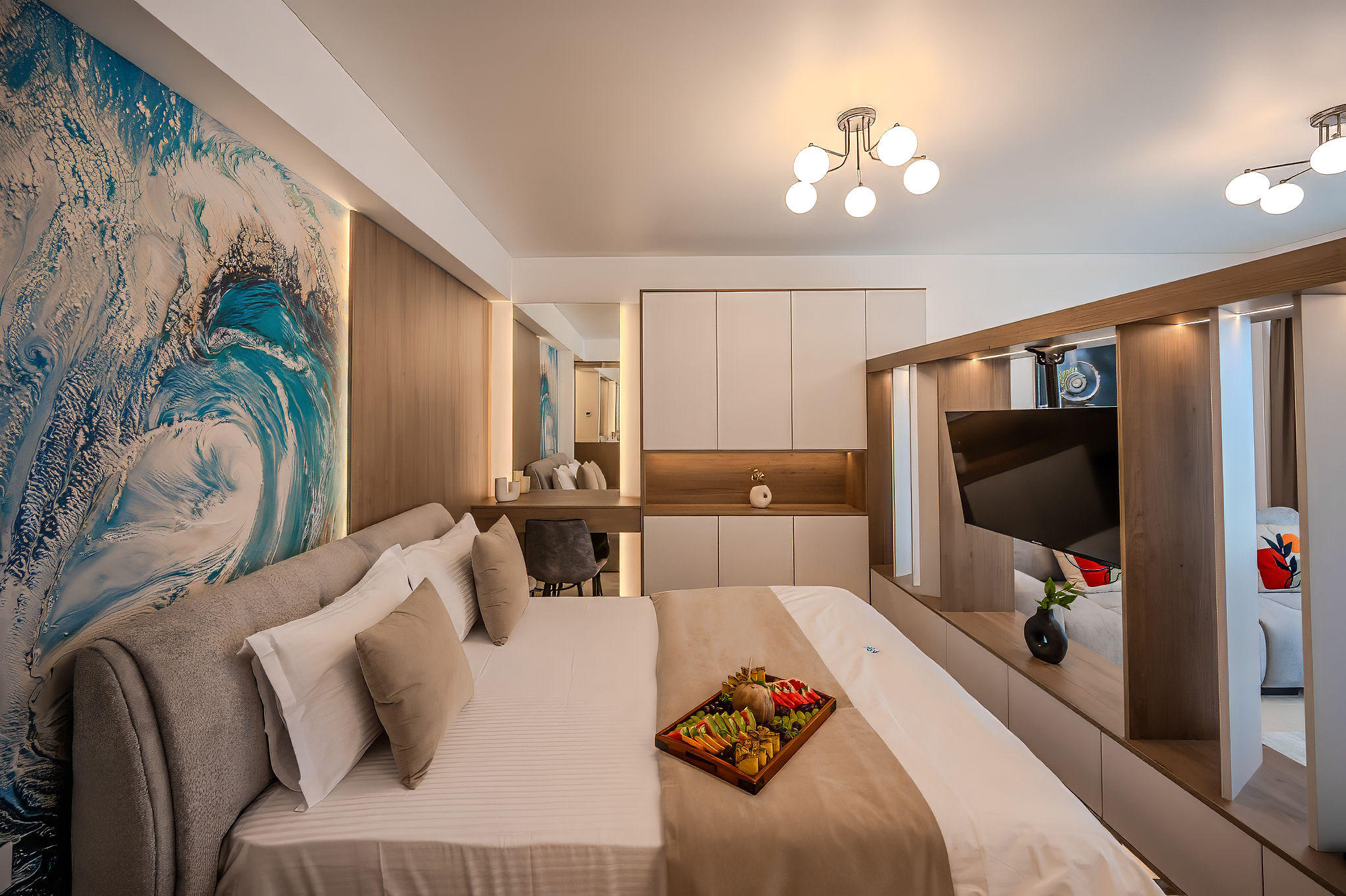 AC-424-Spectre Collection (60 SQM Studio Sea View) — Studio — închiriere de vacanță cu vedere la mare în Aqua Cullinan Resort & SPA, Mamaia Nord, Constanța, România — fotografia 3 a proprietății | Aqua Vista Rentals