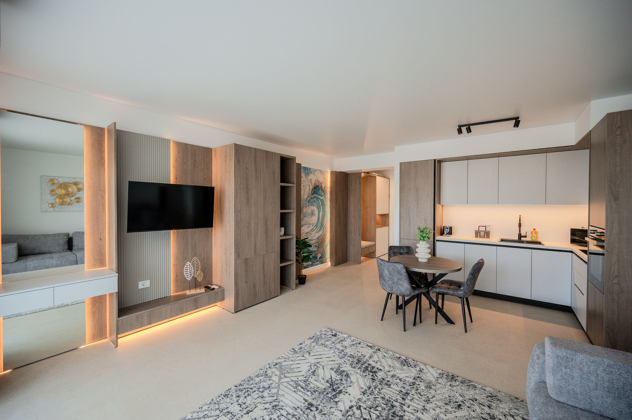 AC-414-Dawn Collection (90 SQM 1BD Front Sea View) — Apartament — închiriere de vacanță cu vedere la mare în Aqua Cullinan Resort & SPA, Mamaia Nord, Constanța, România — fotografia 7 a proprietății | Aqua Vista Rentals