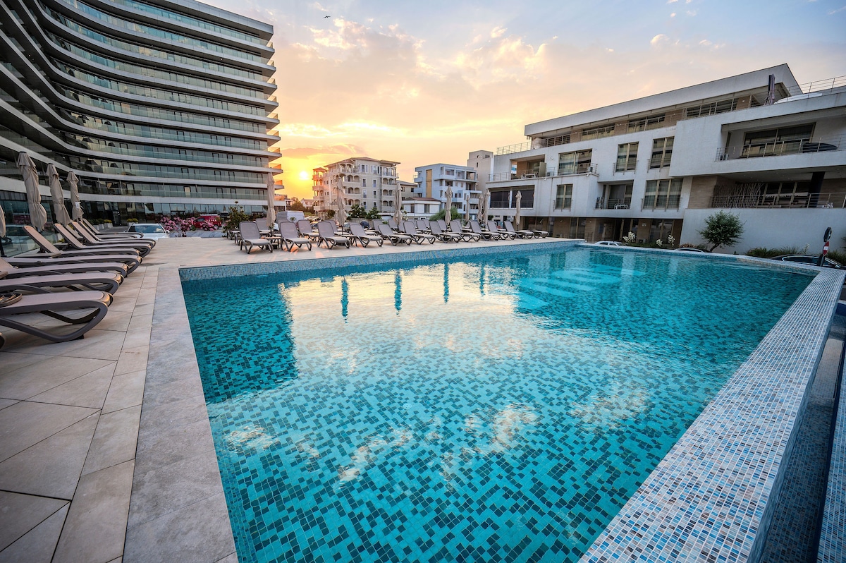 AC-322-Amphora (102 SQM 2BD Family Sea View) — Apartament — închiriere de vacanță cu vedere la mare în Aqua Cullinan Resort & SPA, Mamaia Nord, Constanța, România — fotografia 4 a proprietății | Aqua Vista Rentals