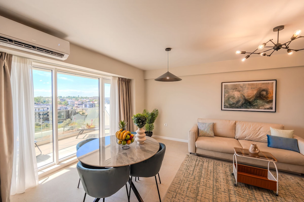 AC-804-Silver Shadow Collection (89 SQM 1BD City View) — Apartment — city-view vacation rental at Aqua Cullinan Resort & SPA, Mamaia Nord, Constanța, Romania — property photo 4 | Aqua Vista Rentals
