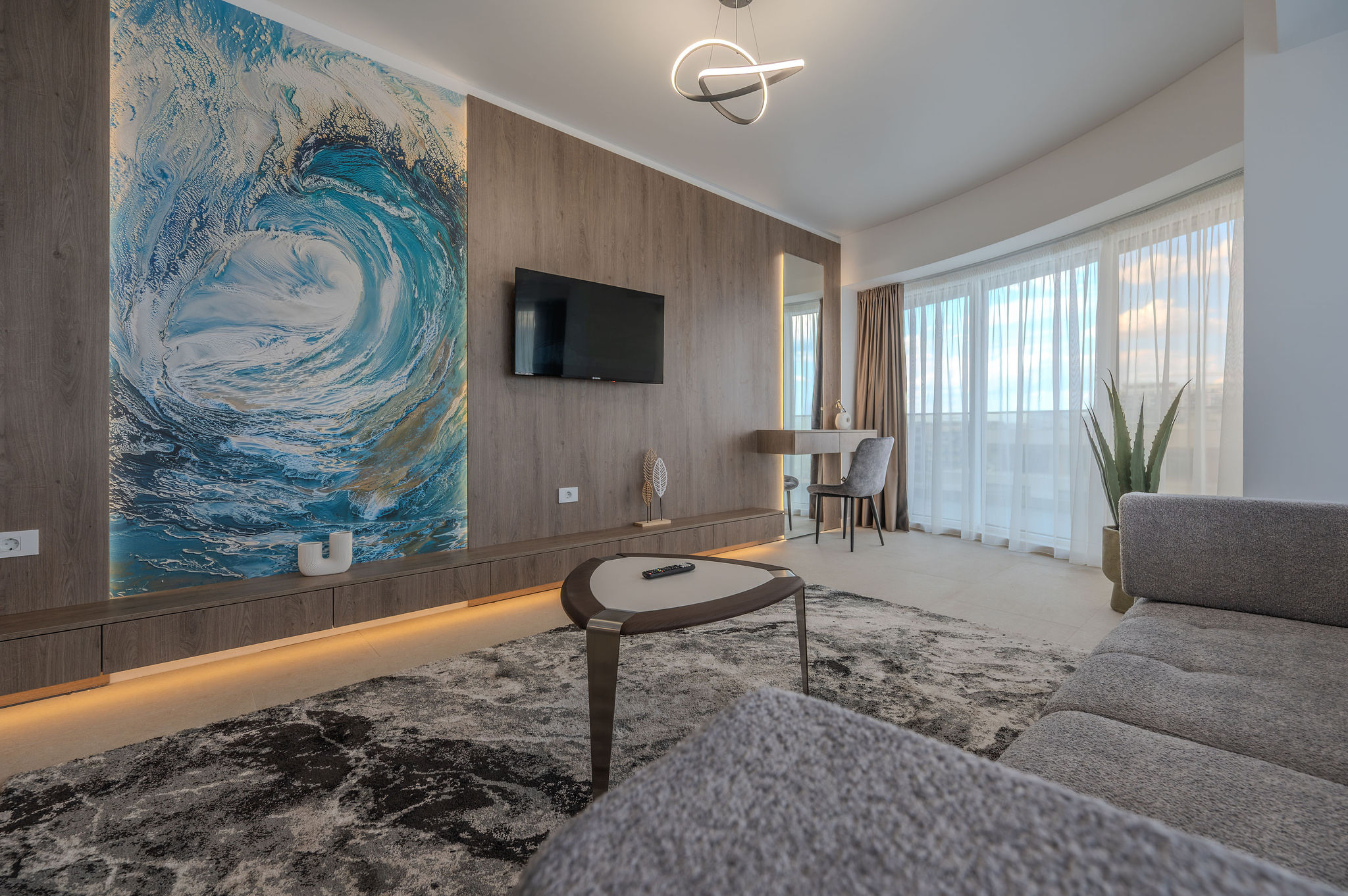 AC-418-Phantom Collection (144 SQM 2BD Panoramic Front Sea View) — Apartment — sea-view vacation rental at Aqua Cullinan Resort & SPA, Mamaia Nord, Constanța, Romania — property photo 6 | Aqua Vista Rentals