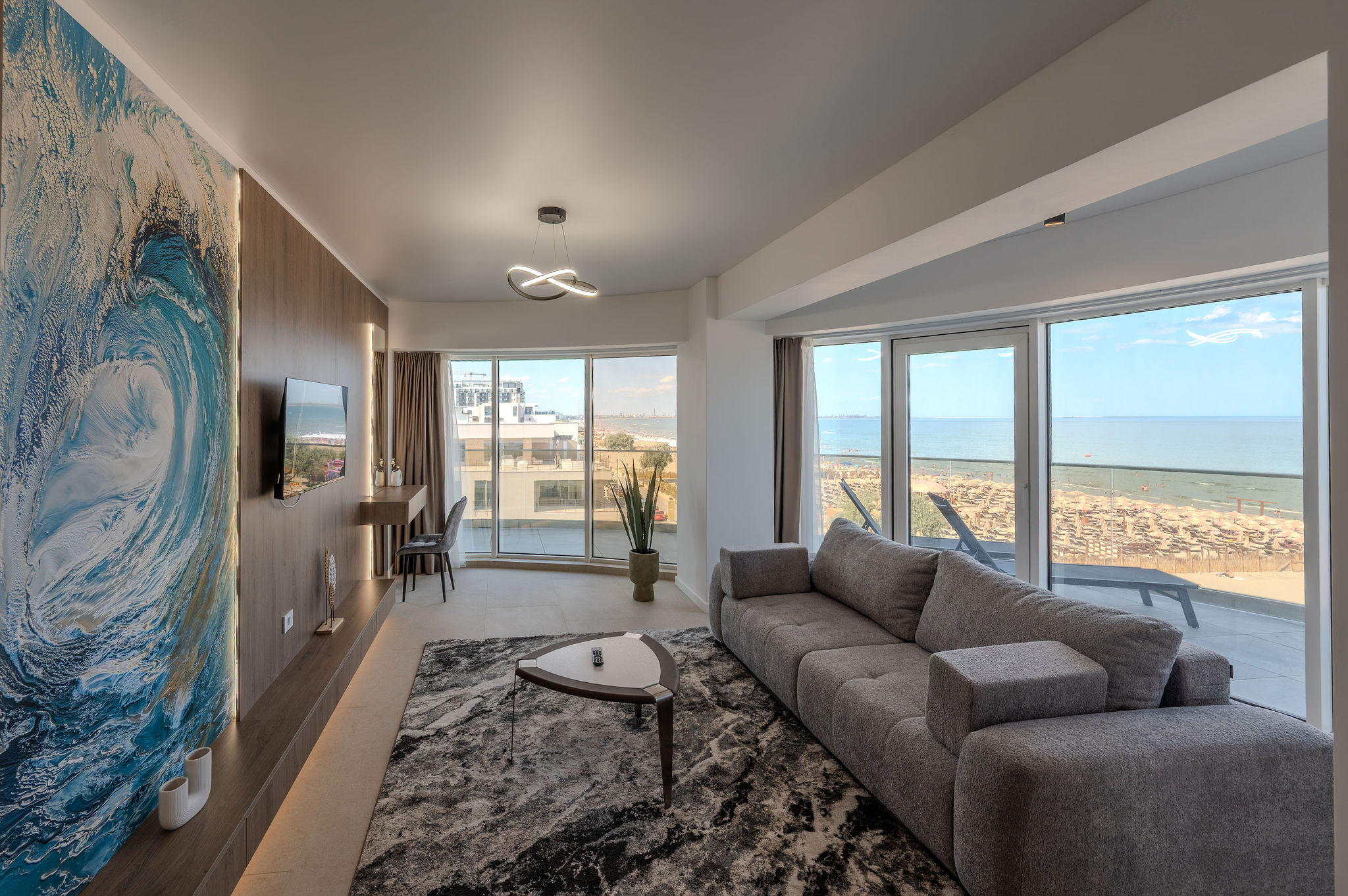 AC-419-Phantom Collection (144 SQM 2BD Panoramic Front Sea View) — Apartment — sea-view vacation rental at Aqua Cullinan Resort & SPA, Mamaia Nord, Constanța, Romania — property photo 7 | Aqua Vista Rentals