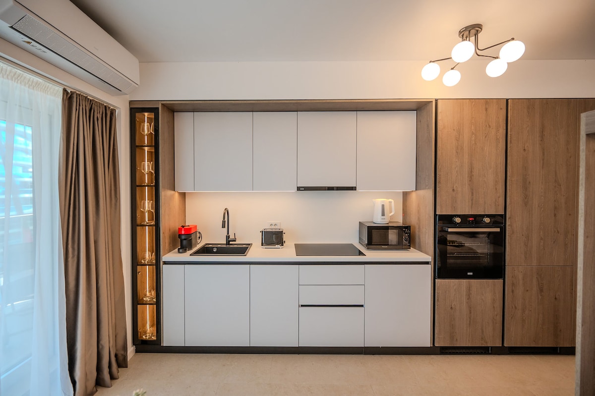 AC-223-Spectre Collection (60 SQM Studio Sea View) — Studio — închiriere de vacanță cu vedere la mare în Aqua Cullinan Resort & SPA, Mamaia Nord, Constanța, România — fotografia 7 a proprietății | Aqua Vista Rentals