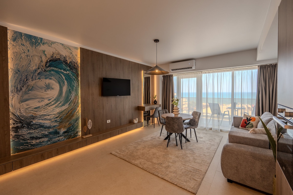 Ghost Collection (145 SQM 2BD Sea View Premium) — Apartament — închiriere de vacanță cu vedere la mare în Aqua Cullinan Resort & SPA, Mamaia Nord, Constanța, România — fotografia 5 a proprietății | Aqua Vista Rentals