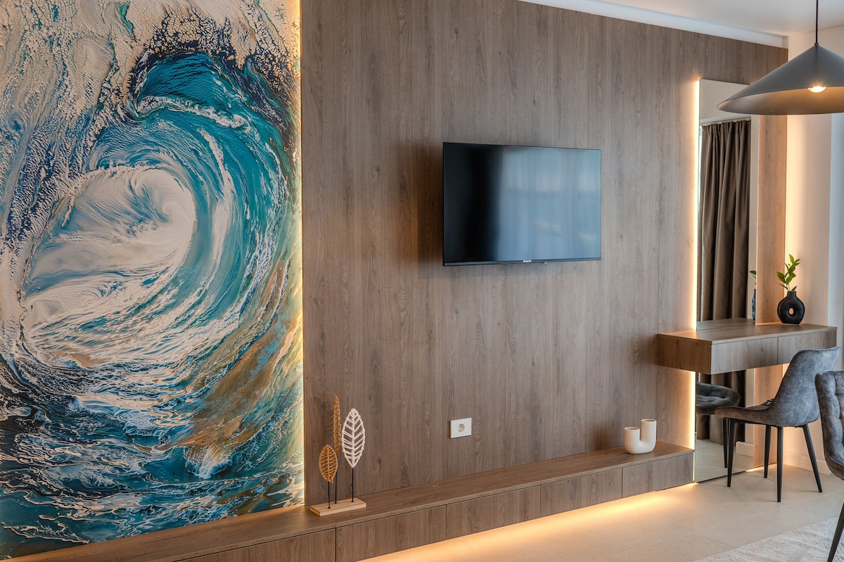 Ghost Collection (145 SQM 2BD Sea View Premium) — Apartament — închiriere de vacanță cu vedere la mare în Aqua Cullinan Resort & SPA, Mamaia Nord, Constanța, România — fotografia 6 a proprietății | Aqua Vista Rentals