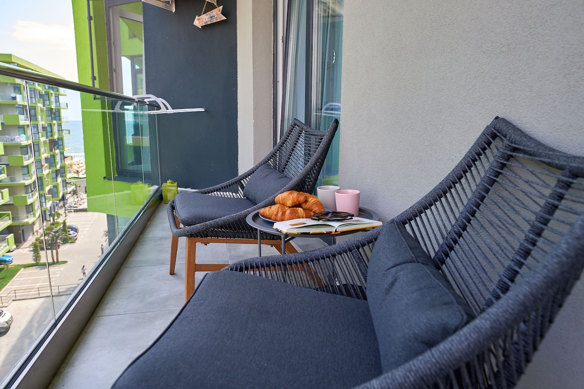 Black Sea Estate apartment Spa n Pool Beach Resort — Apartment — sea-view vacation rental at Alezzi Beach Resort, Mamaia Nord, Constanța, Romania — property photo 2 | Aqua Vista Rentals