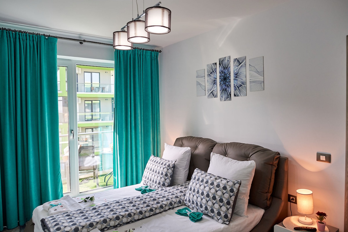 Sonnenstrand Apartment - Spa n Pool beach resort — Apartament — închiriere de vacanță cu vedere la mare în Alezzi Beach Resort, Mamaia Nord, Constanța, România — fotografia 6 a proprietății | Aqua Vista Rentals