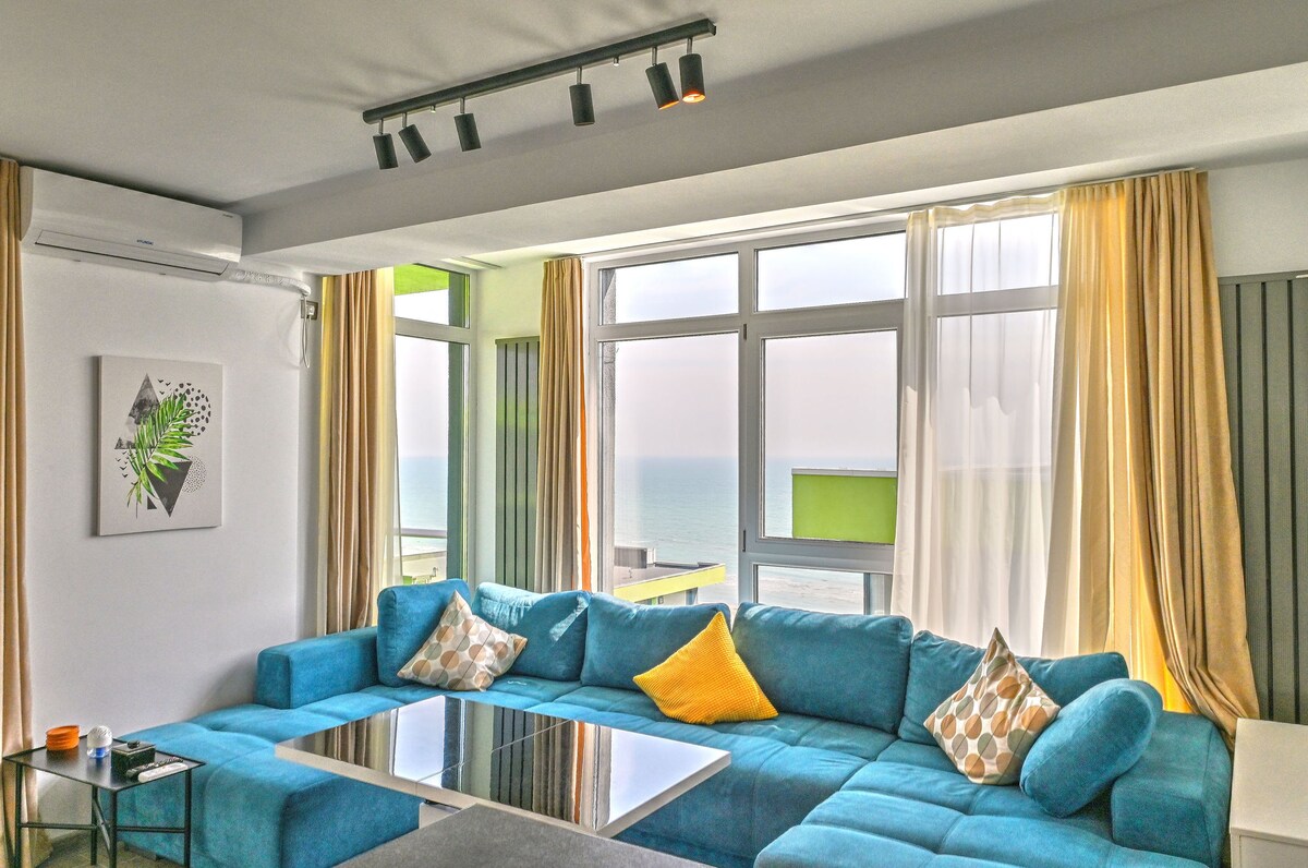 Diamond Sea View 2BR Apartment - Spa n Pools Resort — Apartament — închiriere de vacanță cu vedere la mare în Alezzi Beach Resort, Mamaia Nord, Constanța, România — fotografia 6 a proprietății | Aqua Vista Rentals