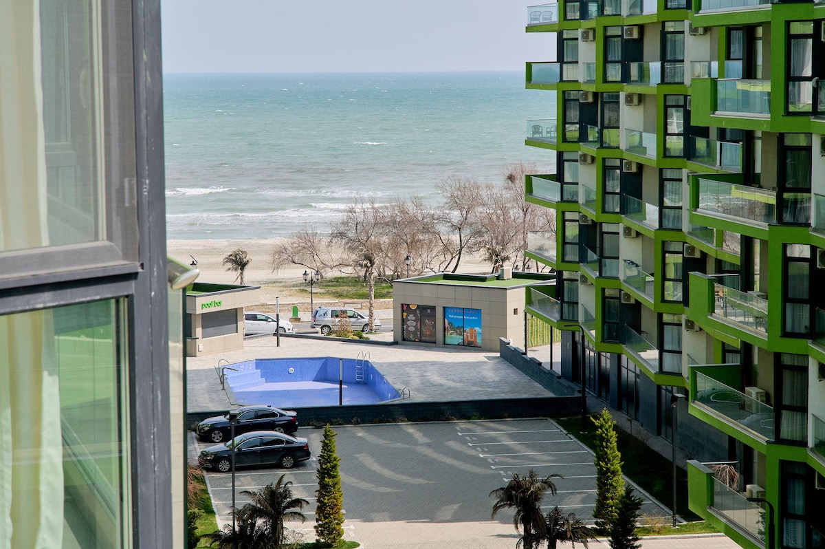 Moon Sea view Apartment - SPA n Pools Resort — Apartament — închiriere de vacanță cu vedere la mare în Alezzi Beach Resort, Mamaia Nord, Constanța, România — fotografia 5 a proprietății | Aqua Vista Rentals