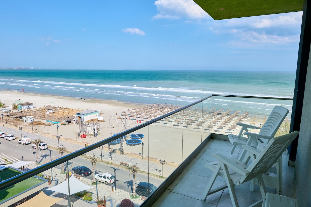 Crazy Sea View 2BR Apartment Spa Pools Resort- Parking — Apartment — sea-view vacation rental at Alezzi Beach Resort, Mamaia Nord, Constanța, Romania — main property photo | Aqua Vista Rentals