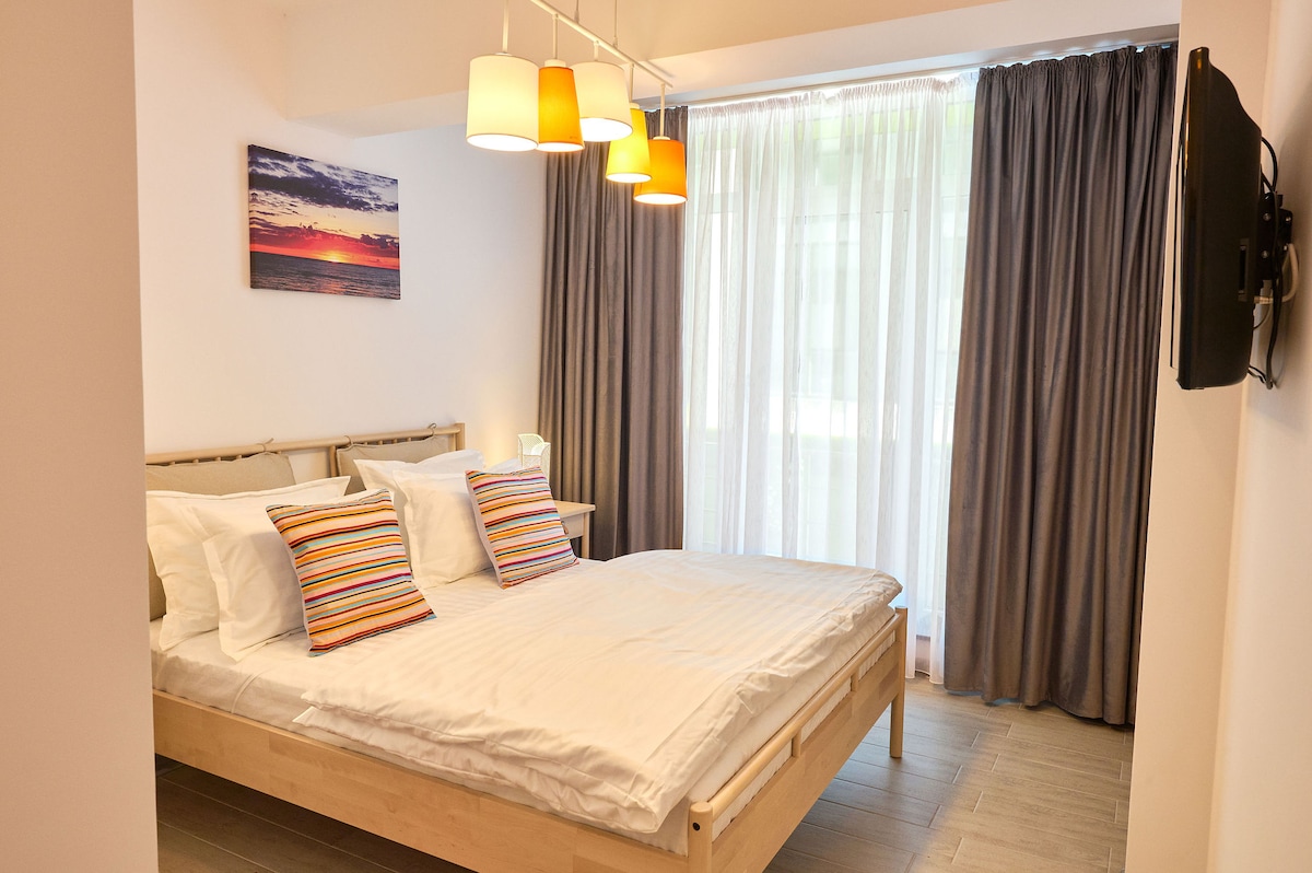Sun & Fun Apartment in SPA Pools Resort — Apartament — închiriere de vacanță în Alezzi Beach Resort, Mamaia Nord, Constanța, România — fotografia 6 a proprietății | Aqua Vista Rentals