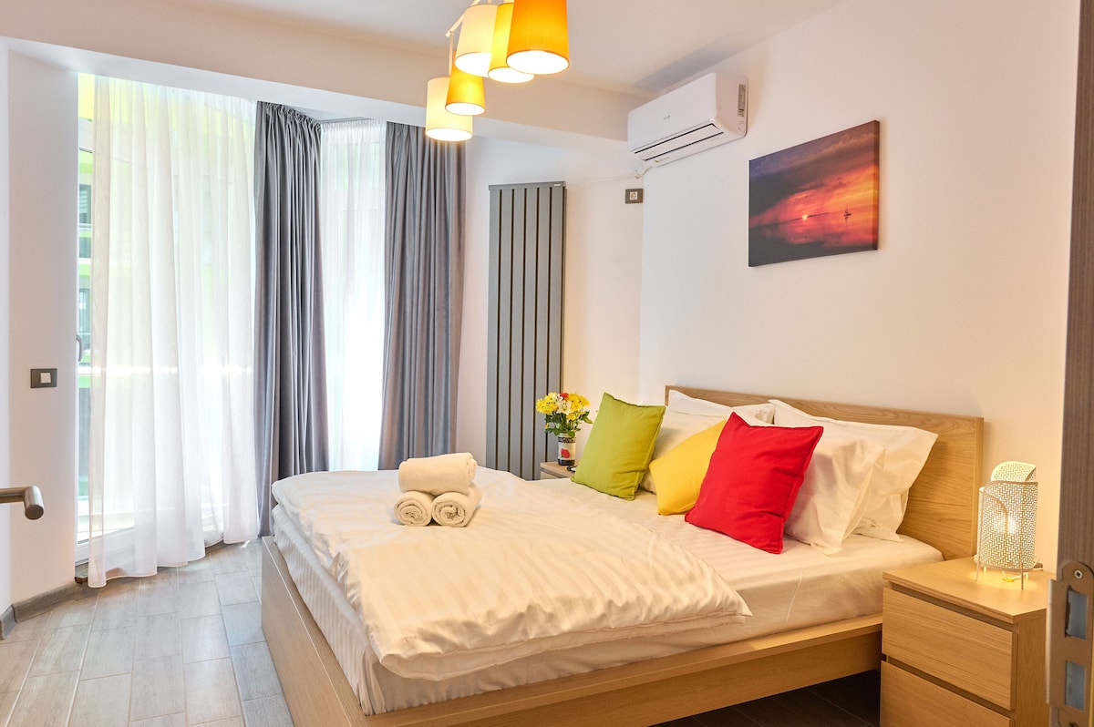 Sun & Fun Apartment in SPA Pools Resort — Apartament — închiriere de vacanță în Alezzi Beach Resort, Mamaia Nord, Constanța, România — fotografia 8 a proprietății | Aqua Vista Rentals
