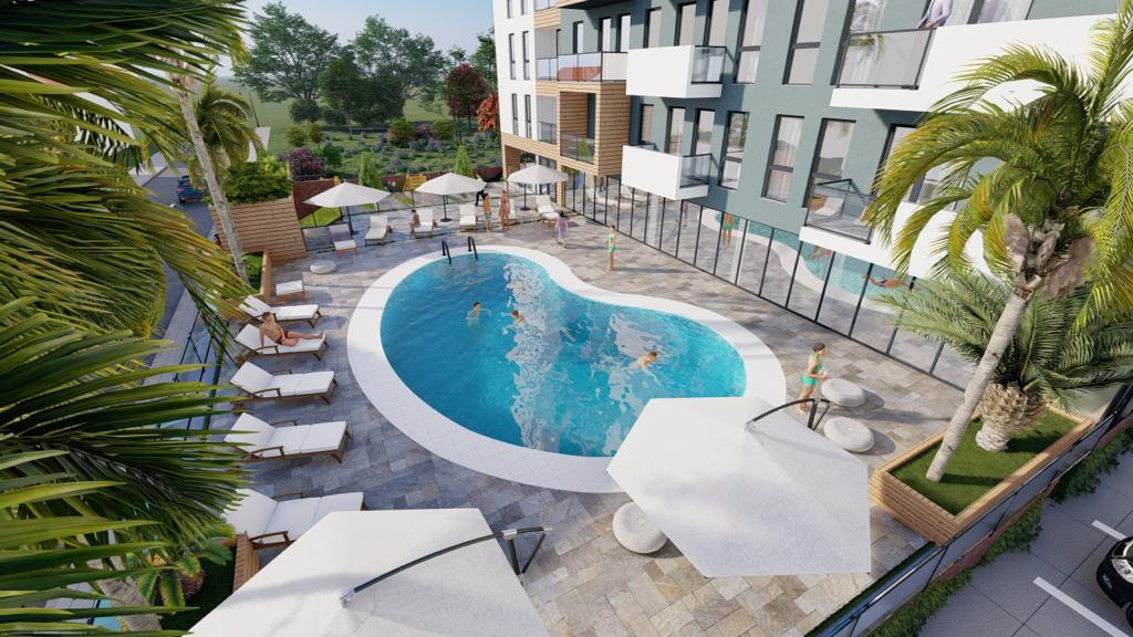 Mamaia Nord Nest Deluxe 93 - pool n playground — Apartament — închiriere de vacanță în Nord10 by Alezzi, Mamaia Nord, Constanța, România — fotografia principală a proprietății | Aqua Vista Rentals
