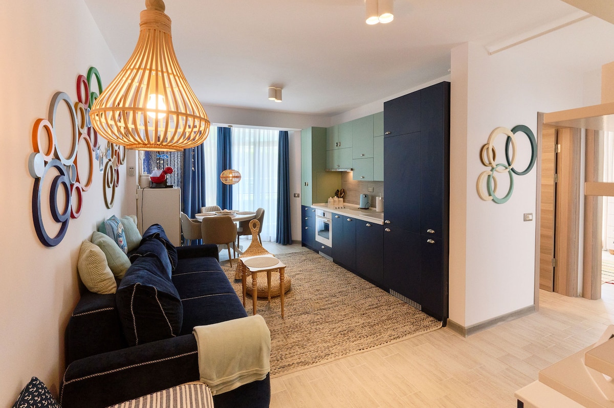 Apartament Boema in Spa n Pools Resort- free parking — Apartment — sea-view vacation rental at Alezzi Beach Resort, Mamaia Nord, Constanța, Romania — property photo 4 | Aqua Vista Rentals