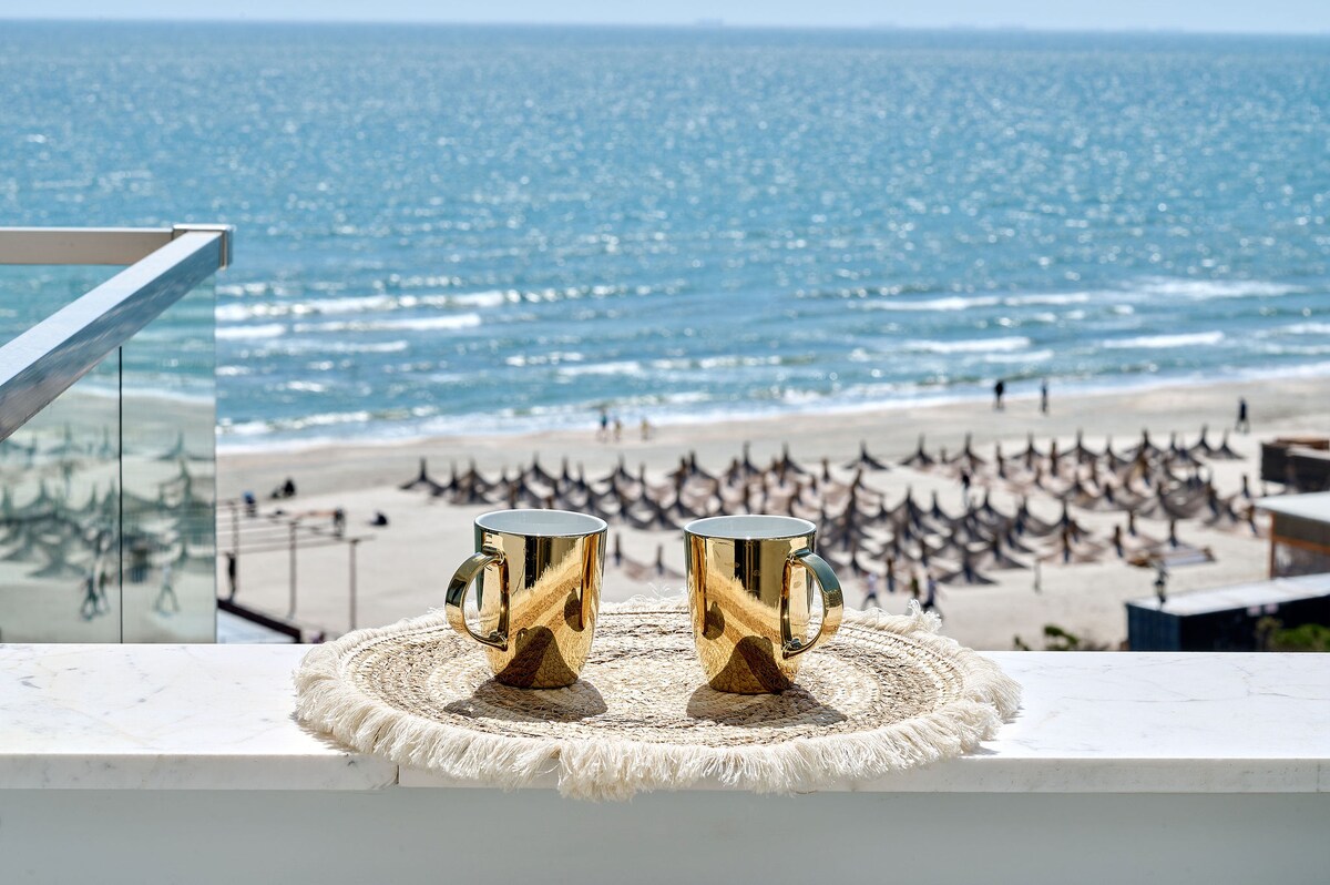 Sea la Vie Apt 240 in Infinity Beach Resort - parking — Apartment — vacation rental at Infinity Resort & SPA, Mamaia Nord, Constanța, Romania — main property photo | Aqua Vista Rentals