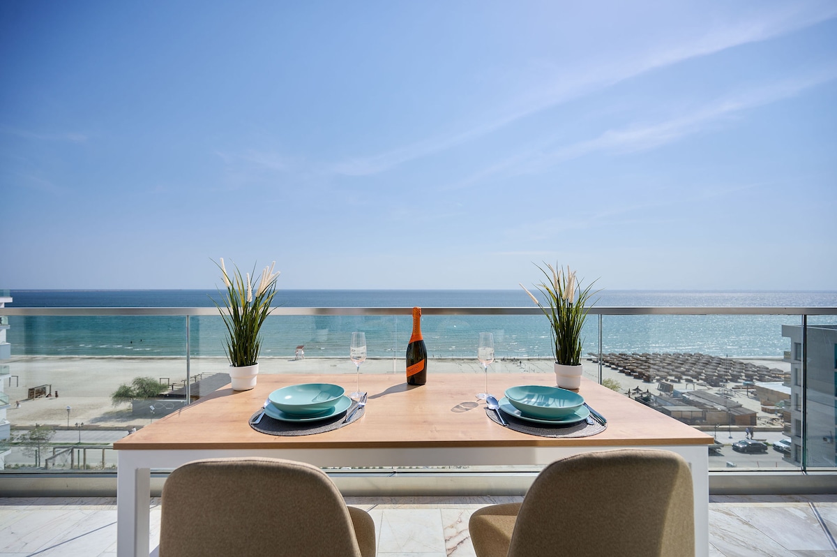 Seagull Apartment in Infinity Beach Resort - parking — Apartament — închiriere de vacanță în Infinity Resort & SPA, Mamaia Nord, Constanța, România — fotografia principală a proprietății | Aqua Vista Rentals