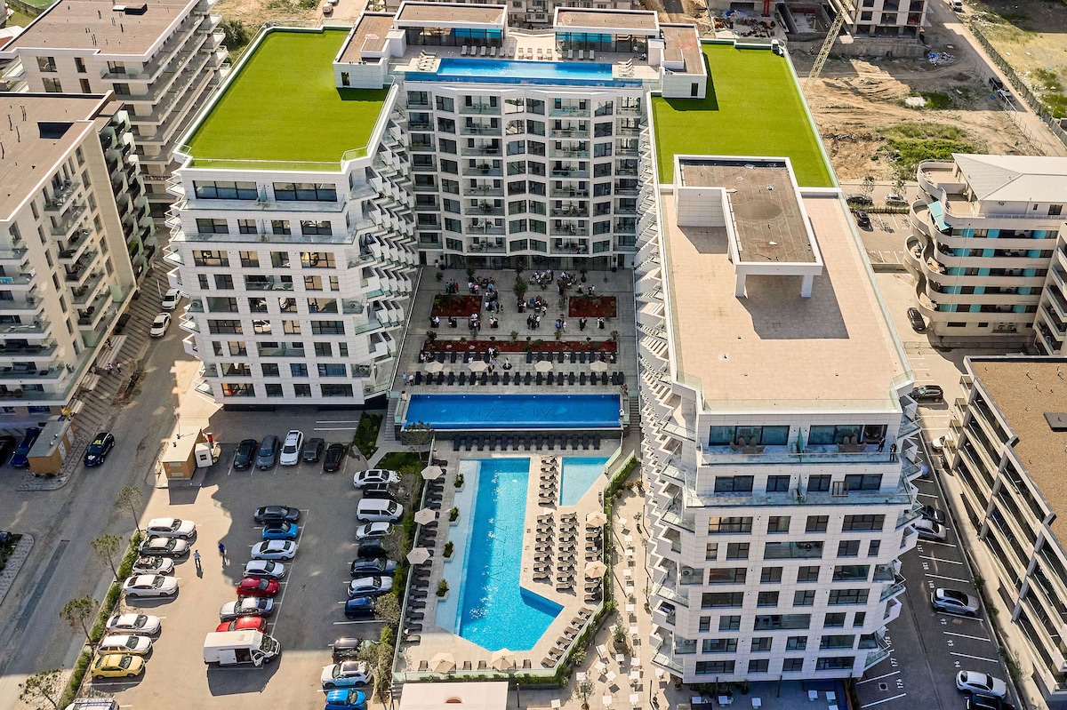 Seagull Apartment in Infinity Beach Resort - parking — Apartament — închiriere de vacanță în Infinity Resort & SPA, Mamaia Nord, Constanța, România — fotografia 7 a proprietății | Aqua Vista Rentals
