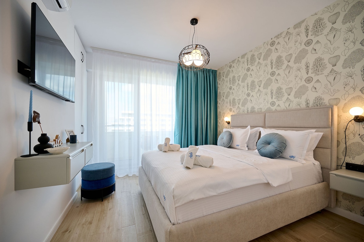 Good Vibes Apartment in Infinity Pool&Spa- Parking — Apartament — închiriere de vacanță cu vedere la mare în Infinity Resort & SPA, Mamaia Nord, Constanța, România — fotografia 4 a proprietății | Aqua Vista Rentals