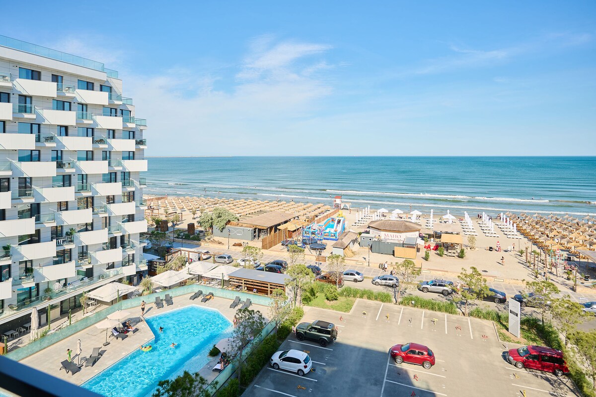 Alma Apartment in Infinity Beach Resort - parking — Apartament — închiriere de vacanță în Infinity Resort & SPA, Mamaia Nord, Constanța, România — fotografia 4 a proprietății | Aqua Vista Rentals