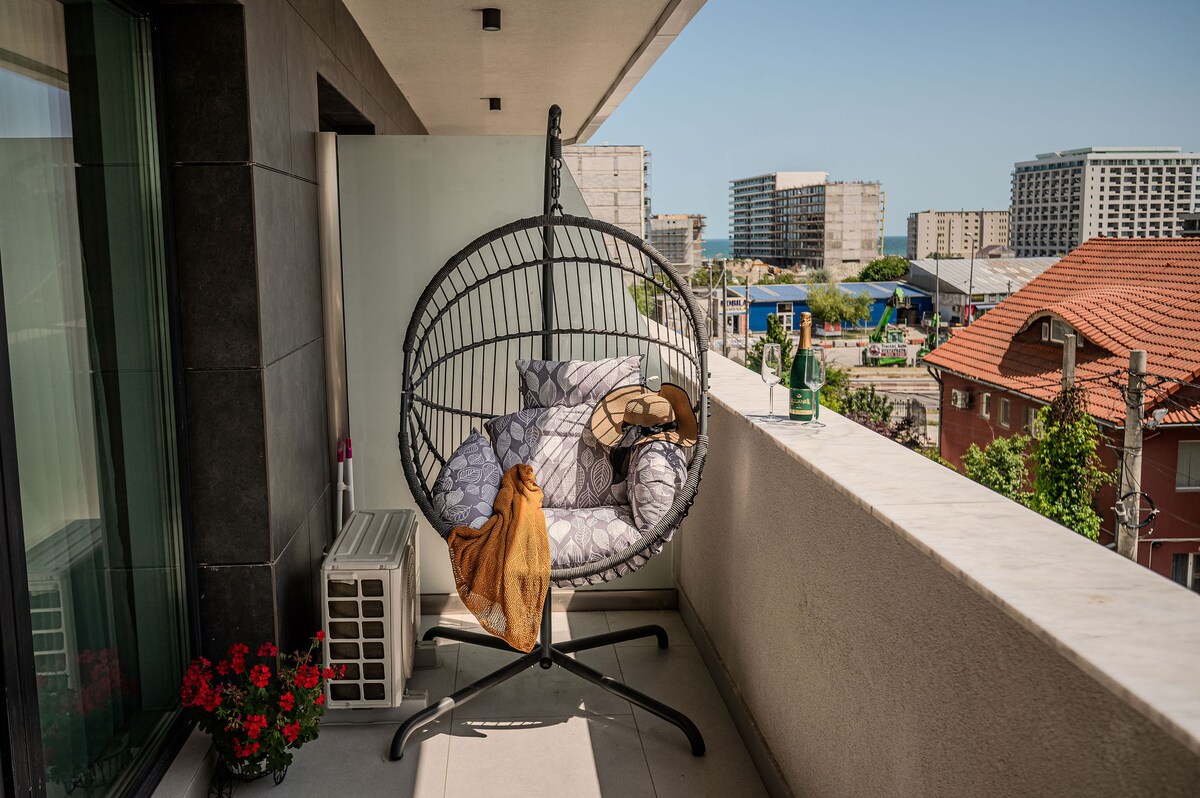 Sandy Apartment in Odyssey Spa & Pool — Apartament — închiriere de vacanță cu vedere la oraș în Alezzi Odyssey, Mamaia Nord, Constanța, România — fotografia 5 a proprietății | Aqua Vista Rentals