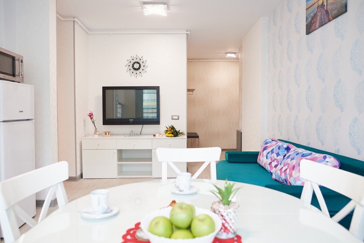 Aquamarin 2BD apt Spa n Pools Beach resort — Apartment — vacation rental at Alezzi Beach Resort, Mamaia Nord, Constanța, Romania — main property photo | Aqua Vista Rentals