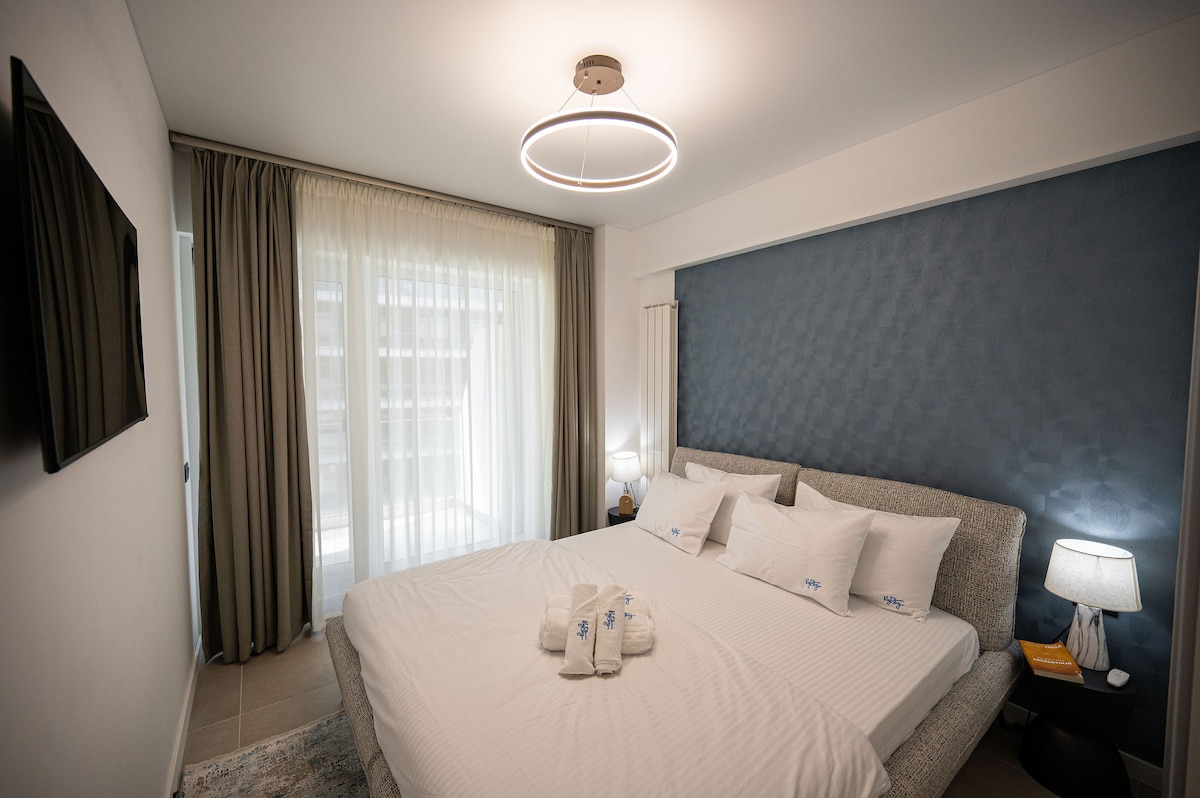 Nord Luxury 60 Apartment in Odyssey Spa&Pool-parking — Apartament — închiriere de vacanță în Alezzi Odyssey, Mamaia Nord, Constanța, România — fotografia 3 a proprietății | Aqua Vista Rentals