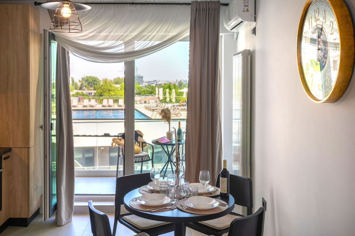 L&S Apartment in Odyssey Spa&Pool-parking — Apartament — închiriere de vacanță în Alezzi Odyssey, Mamaia Nord, Constanța, România — fotografia 6 a proprietății | Aqua Vista Rentals